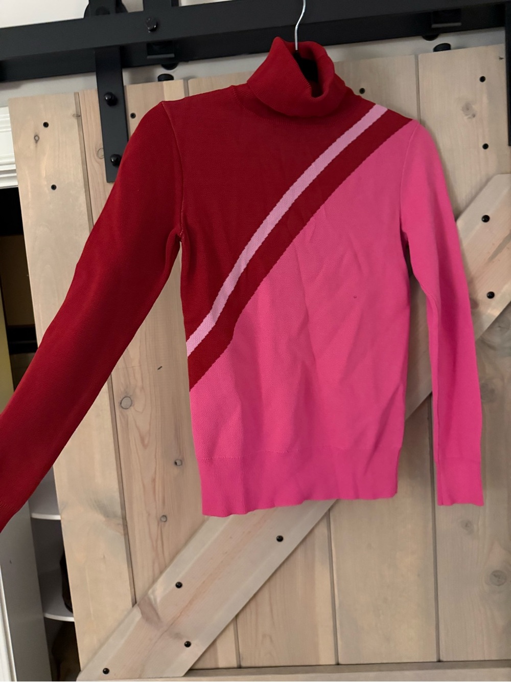 Saunders Diagonal Colorblock Turtleneck Sweater - Picture 7 of 8